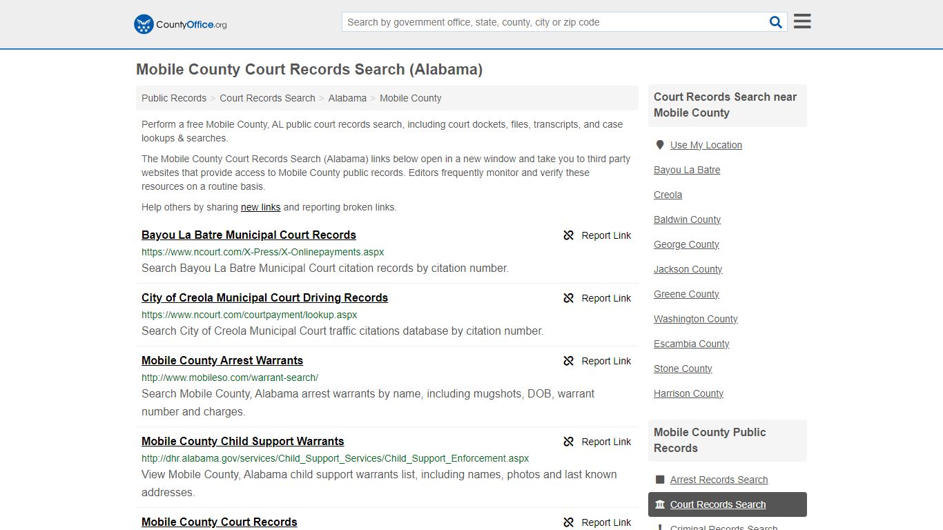 Court Records Search - Mobile County, AL (Adoptions, Criminal, Child ...